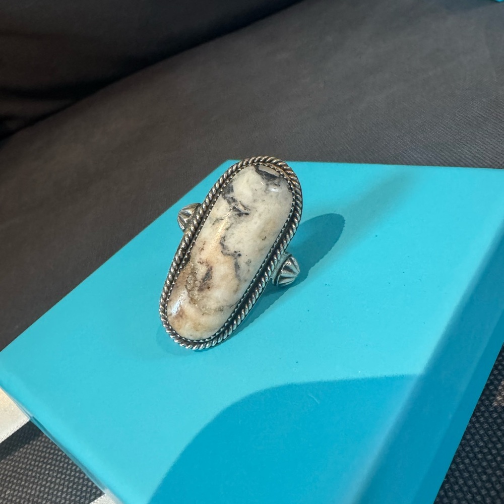 White Buffalo Statement Ring